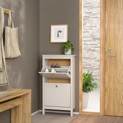 Maria Shoe Cabinet 2 Flip Down Doors in Cashmere