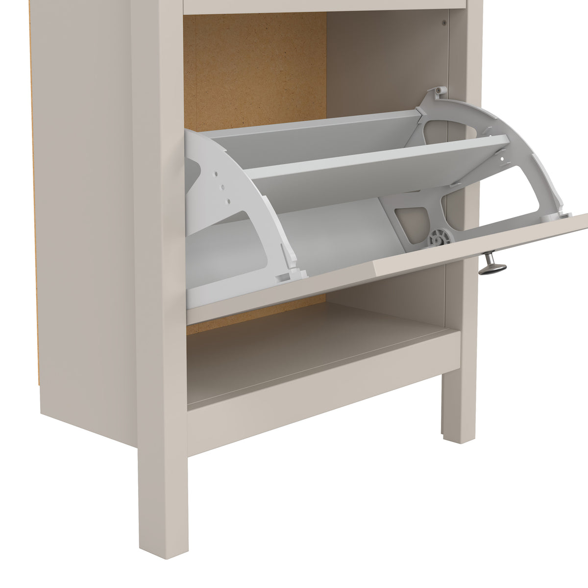 Maria Shoe Cabinet 2 Flip Down Doors in Cashmere