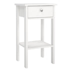 Maria Bedside Table with 1 Drawer in White