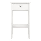 Maria Bedside Table with 1 Drawer in White