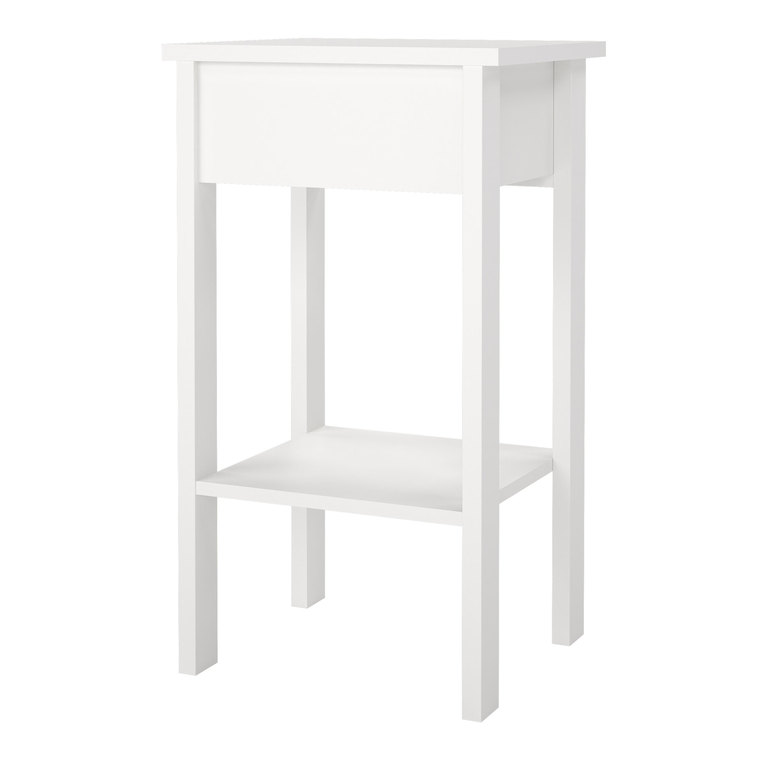 Maria Bedside Table with 1 Drawer in White
