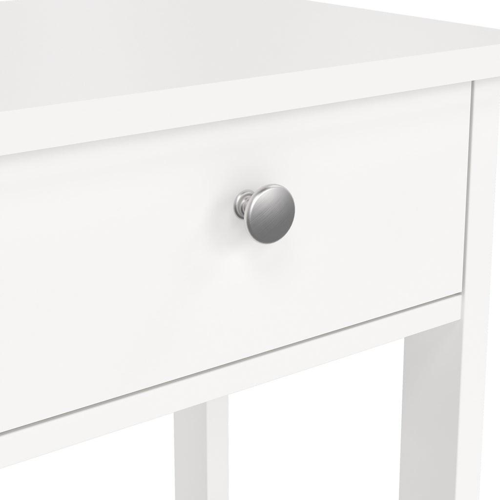 Maria Bedside Table with 1 Drawer in White
