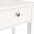 Maria Bedside Table with 1 Drawer in White
