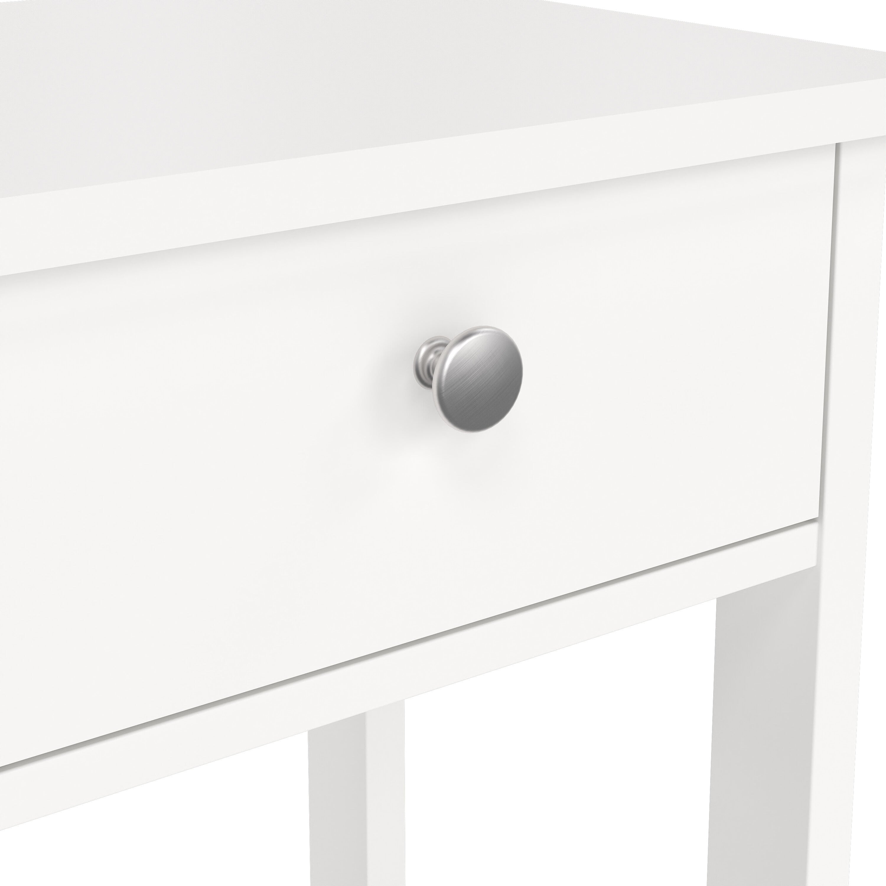 Maria Bedside Table with 1 Drawer in White
