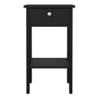 Maria Bedside Table with 1 Drawer in Matt Black