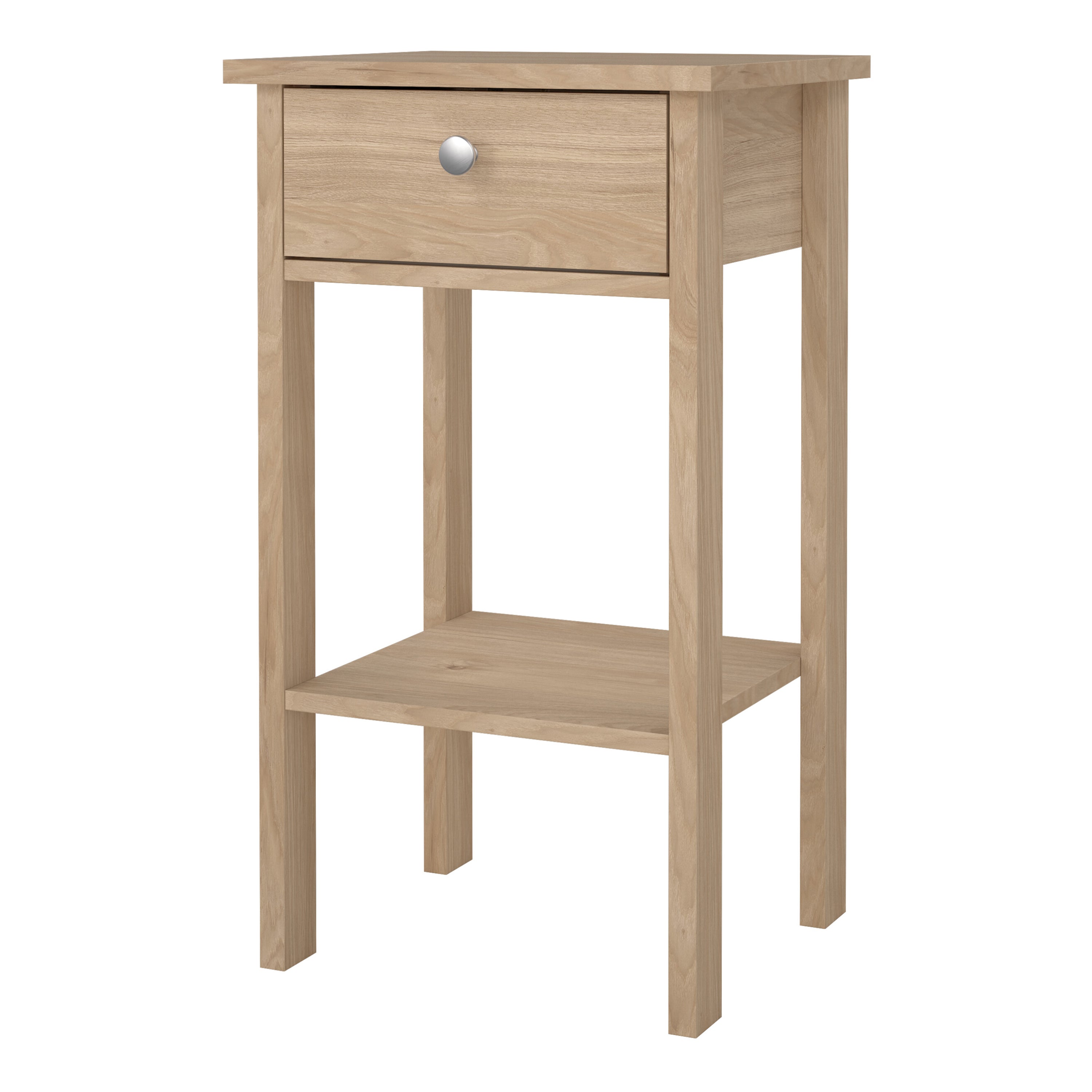 Maria Bedside Table with 1 Drawers in Jackson Hickory Oak