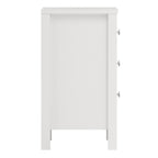 Maria Bedside Table 3 Drawers in White