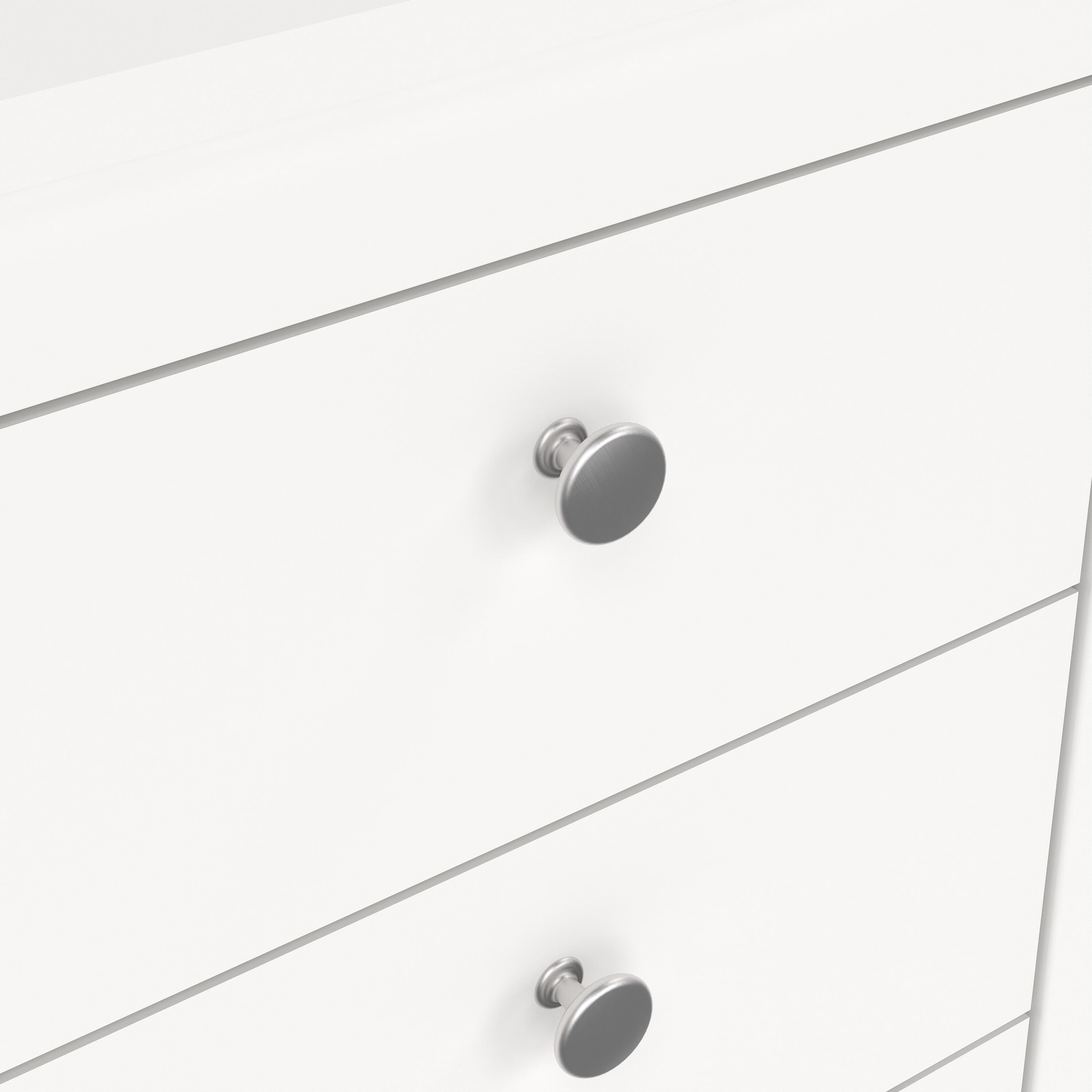 Maria Bedside Table 3 Drawers in White