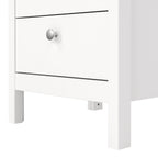 Maria Bedside Table 3 Drawers in White