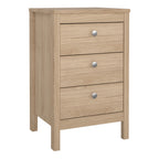 Maria Bedside Table 3 Drawers in Jackson Hickory Oak