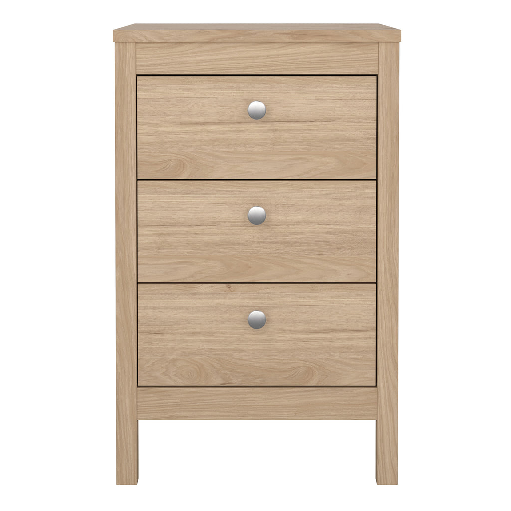 Maria Bedside Table 3 Drawers in Jackson Hickory Oak