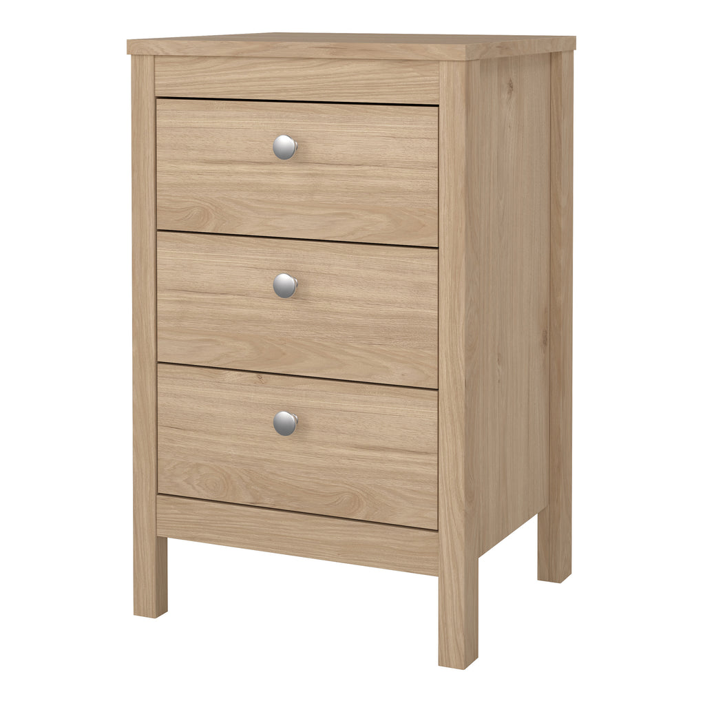 Maria Bedside Table 3 Drawers in Jackson Hickory Oak