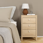 Maria Bedside Table 3 Drawers in Jackson Hickory Oak