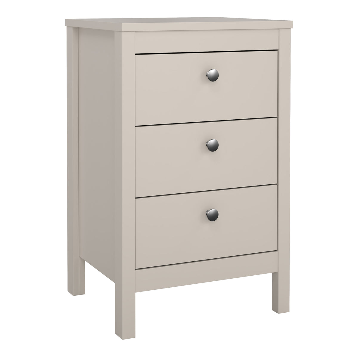 Maria Bedside Table 3 Drawers in Cashmere