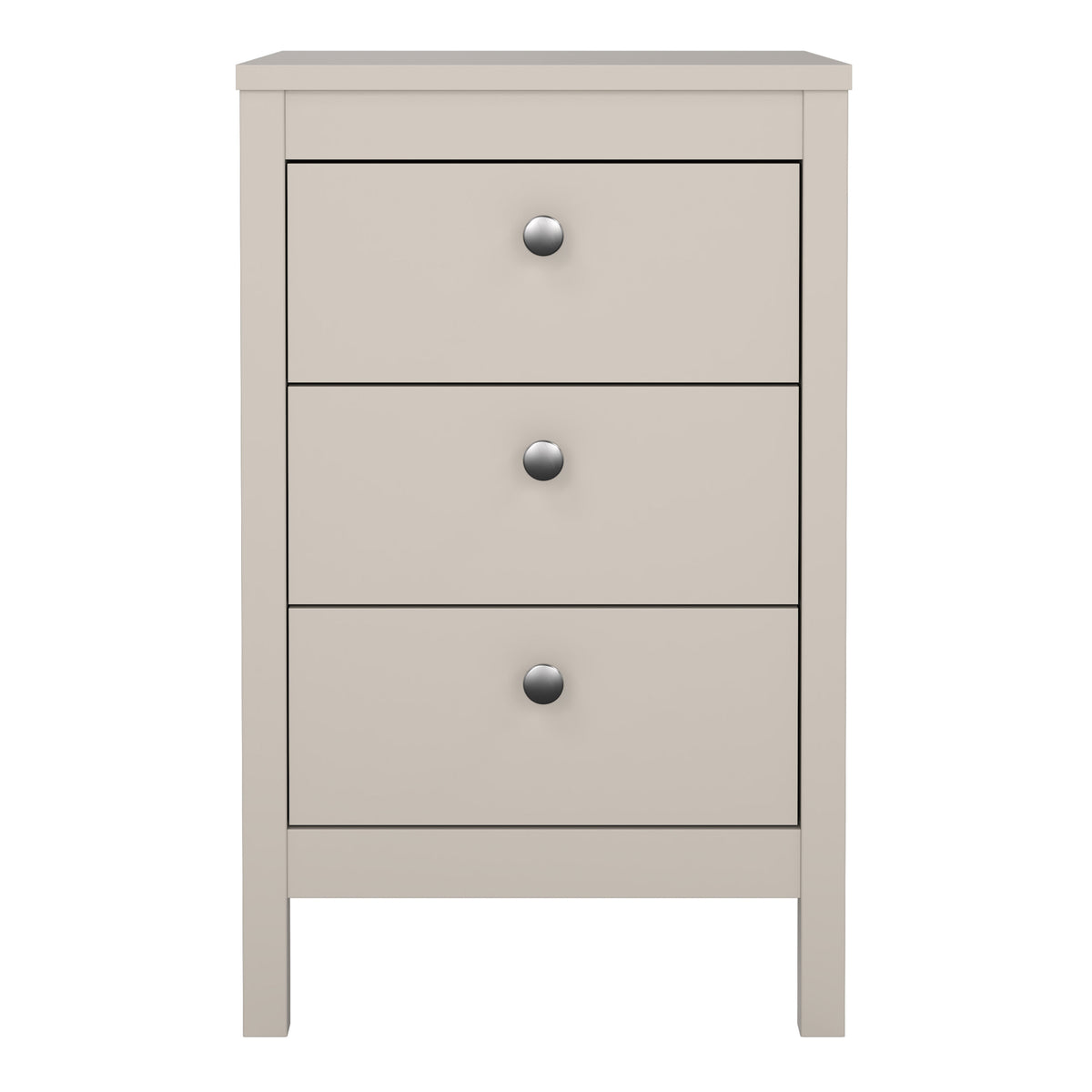 Maria Bedside Table 3 Drawers in Cashmere