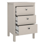 Maria Bedside Table 3 Drawers in Cashmere