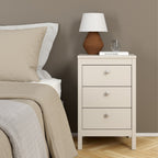 Maria Bedside Table 3 Drawers in Cashmere