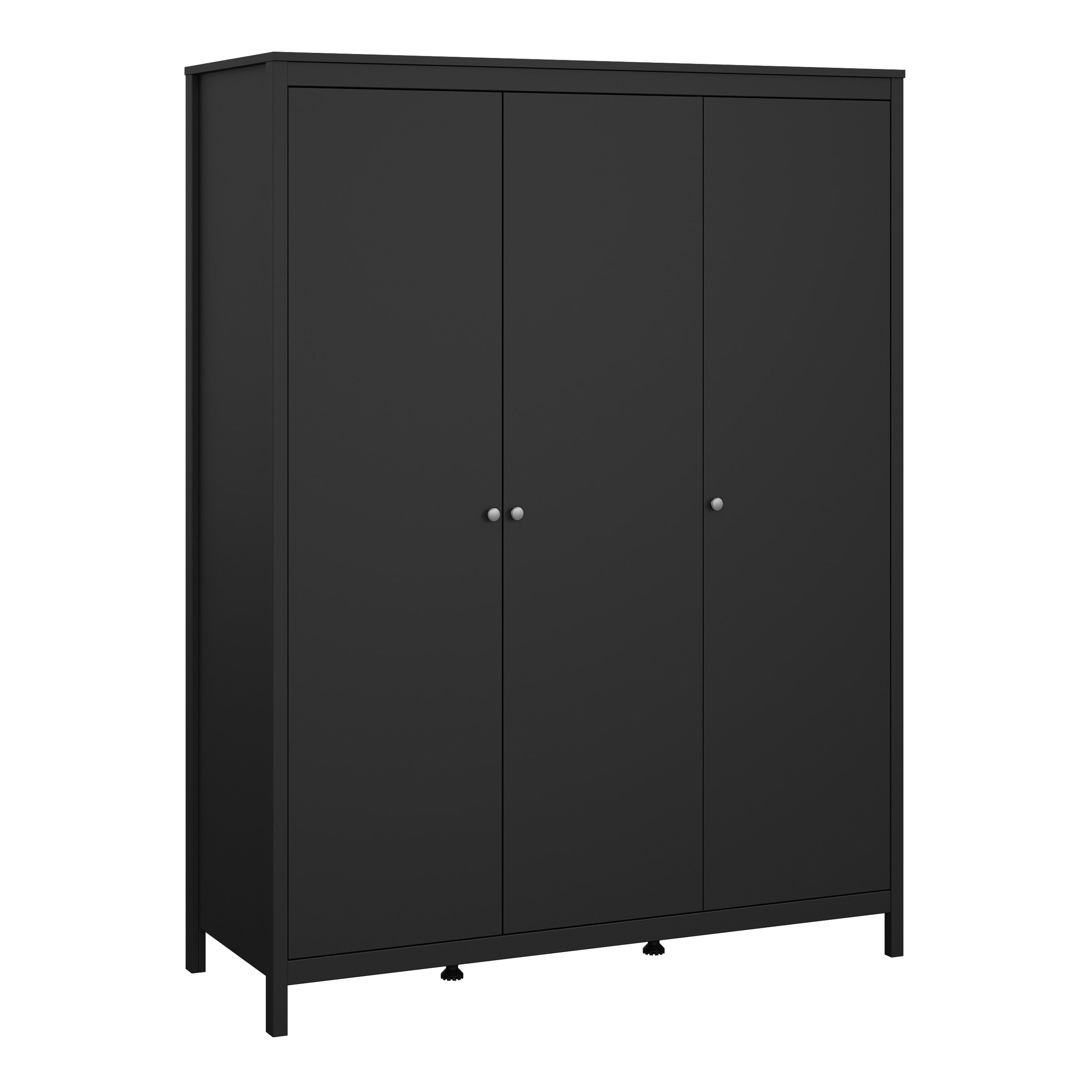 Maria Trio - 2 Drawer Bedside/ 3+2 Chest/ 3 Door Wardrobe in Matt Black