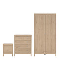 Maria Trio - 2 Drawer Bedside/ 3 + 2 Drawer Chest/ 2 Door Wardrobe in Jackson Hickory Oak