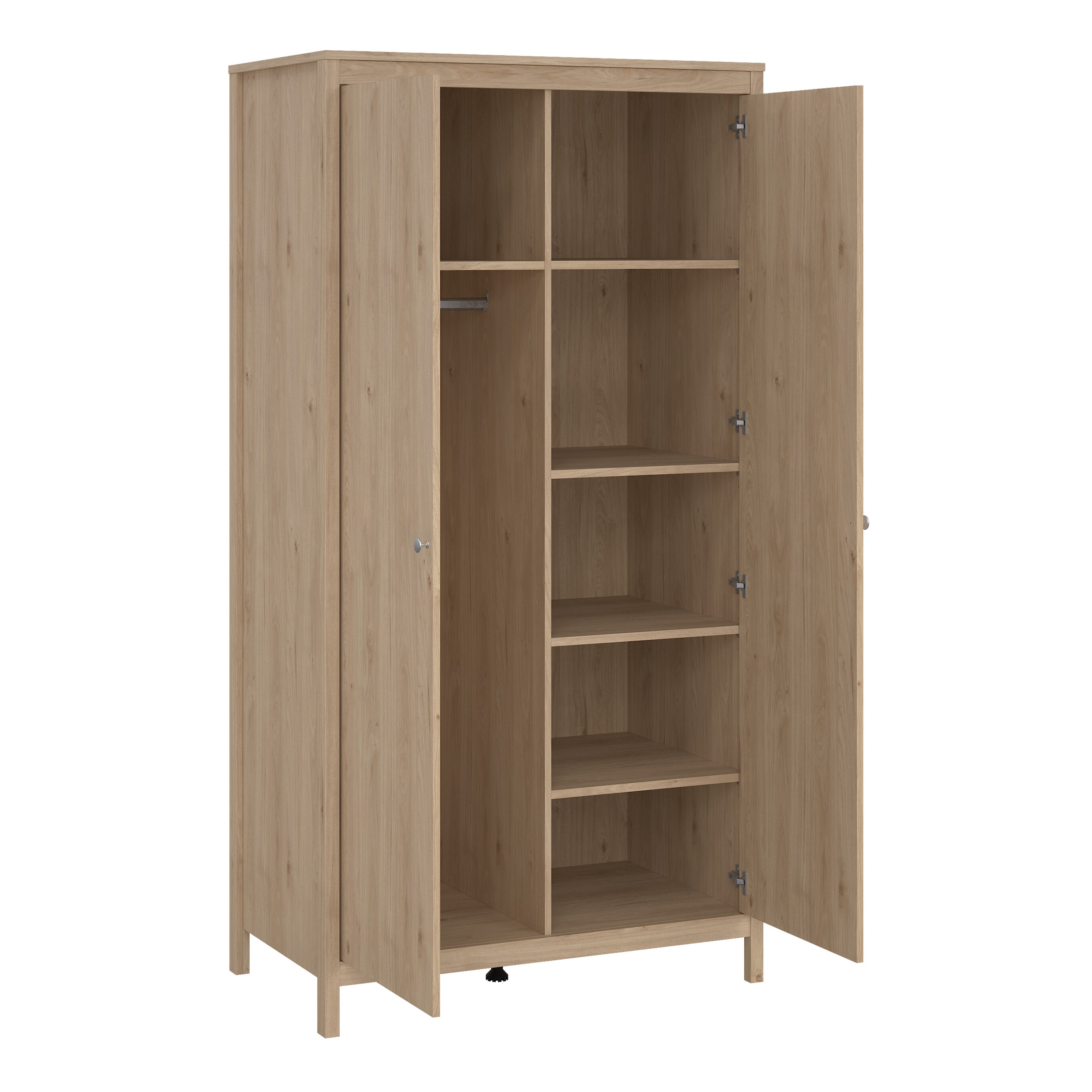Maria Trio - 2 Drawer Bedside/ 3 + 2 Drawer Chest/ 2 Door Wardrobe in Jackson Hickory Oak