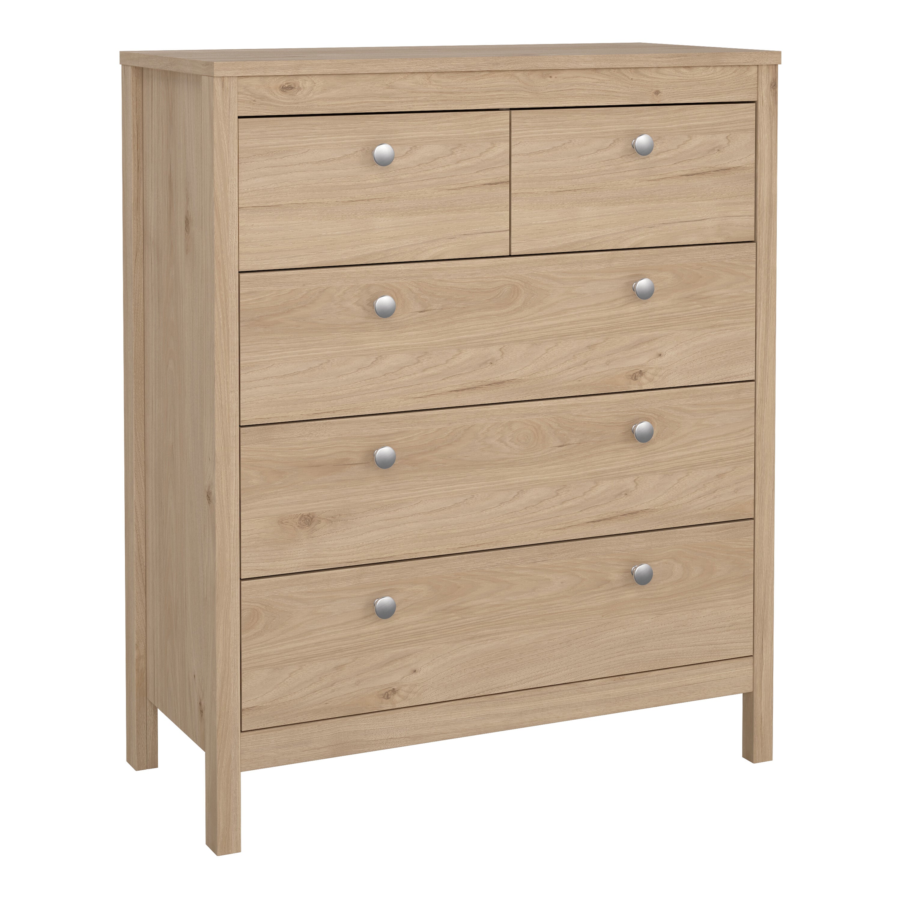 Maria Trio - 2 Drawer Bedside/ 3 + 2 Drawer Chest/ 2 Door Wardrobe in Jackson Hickory Oak