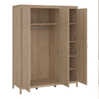 Maria Trio - 2 Drawer Bedside/ 3+2 Chest/ 3 Door Wardrobe in Jackson Hickory Oak