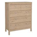 Maria Trio - 2 Drawer Bedside/ 3+2 Chest/ 3 Door Wardrobe in Jackson Hickory Oak