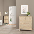 Maria Trio - 2 Drawer Bedside/ 3+2 Chest/ 3 Door Wardrobe in Jackson Hickory Oak