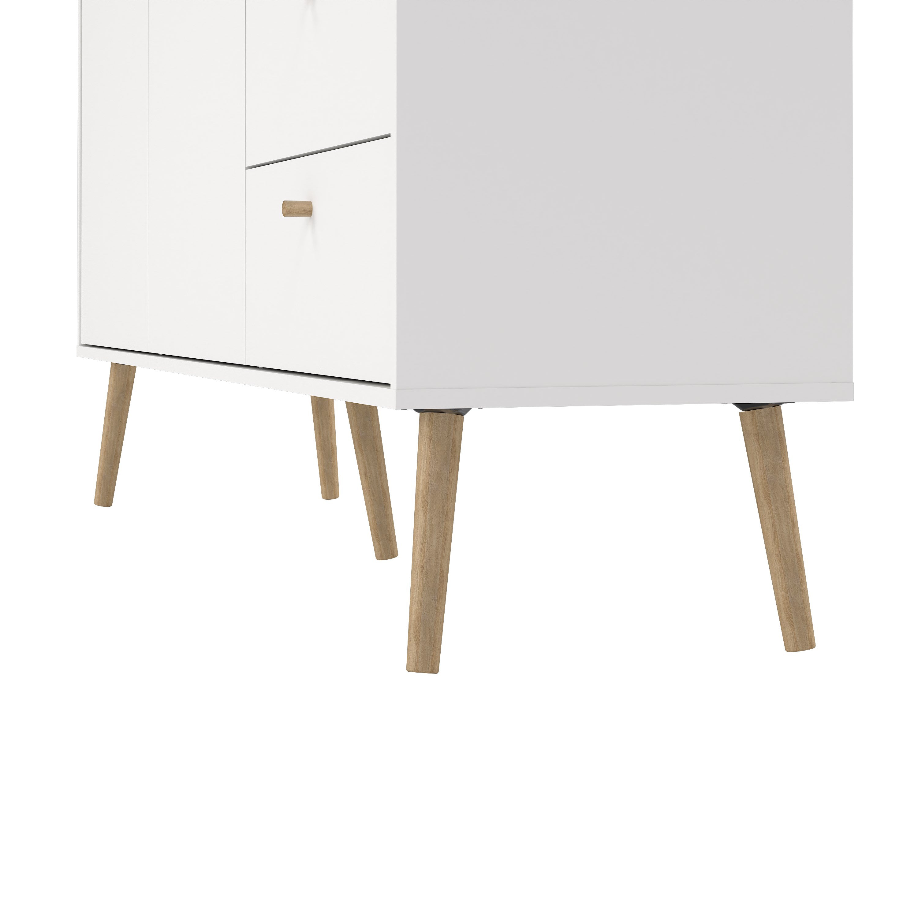 Carlisle Sideboard 2 Doors + 3 Drawers White