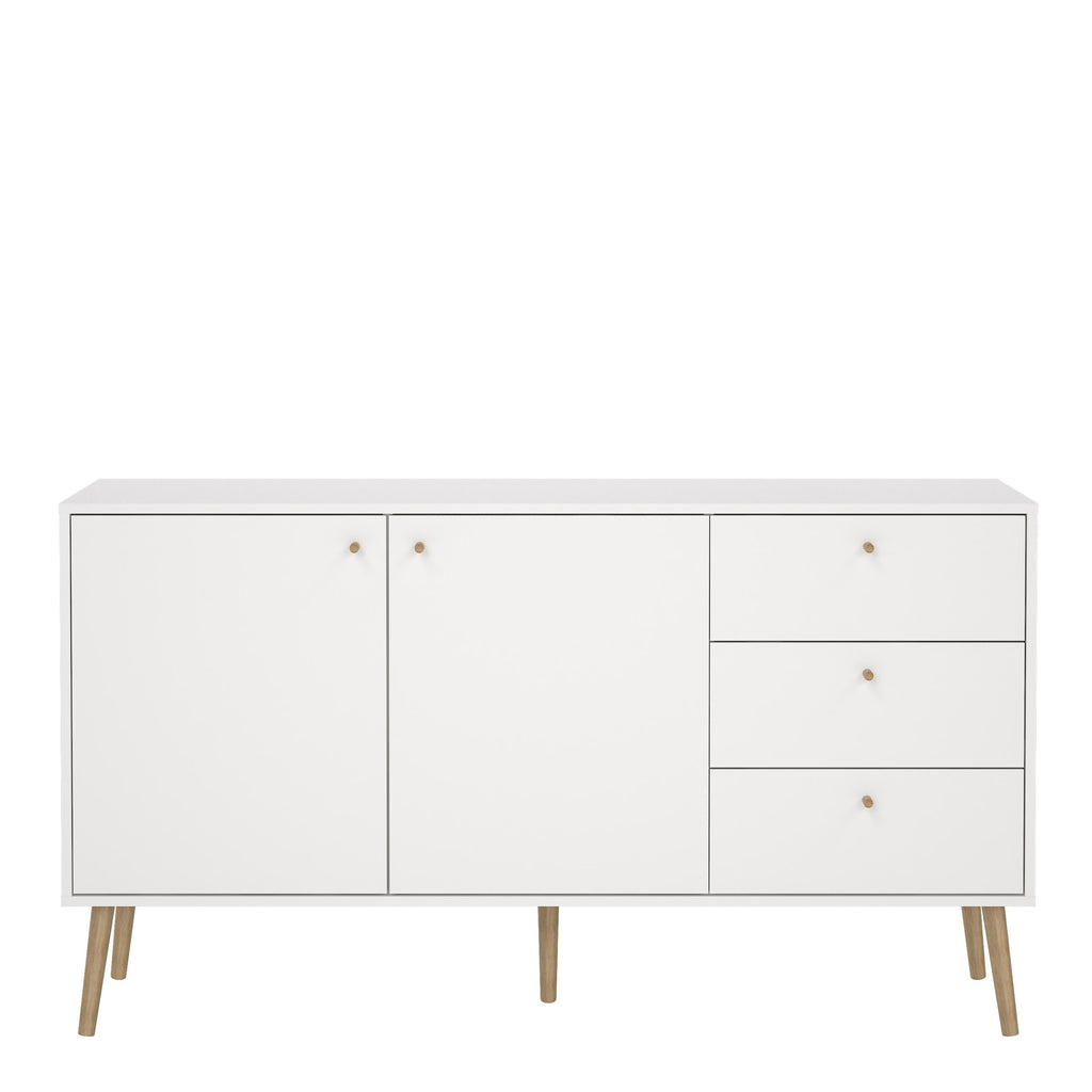 Carlisle Sideboard 2 Doors + 3 Drawers White