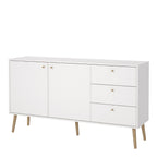 Carlisle Sideboard 2 Doors + 3 Drawers White