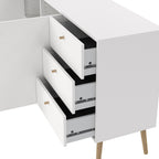 Carlisle Sideboard 2 Doors + 3 Drawers White