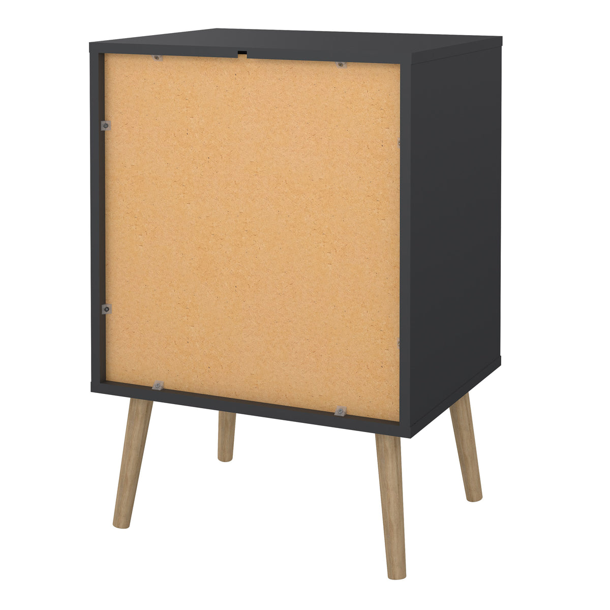 Carlisle 1 Door 1 Drawer Bedside Dark Grey