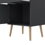 Carlisle 1 Door 1 Drawer Bedside Dark Grey