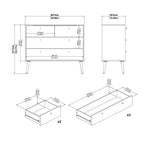 Carlisle Chest 2 + 2 Drawers White