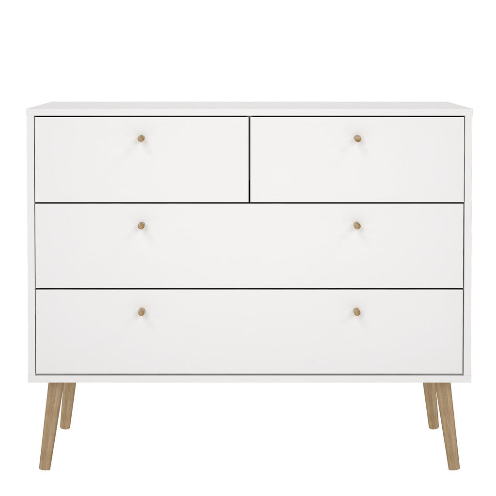 Carlisle Chest 2 + 2 Drawers White
