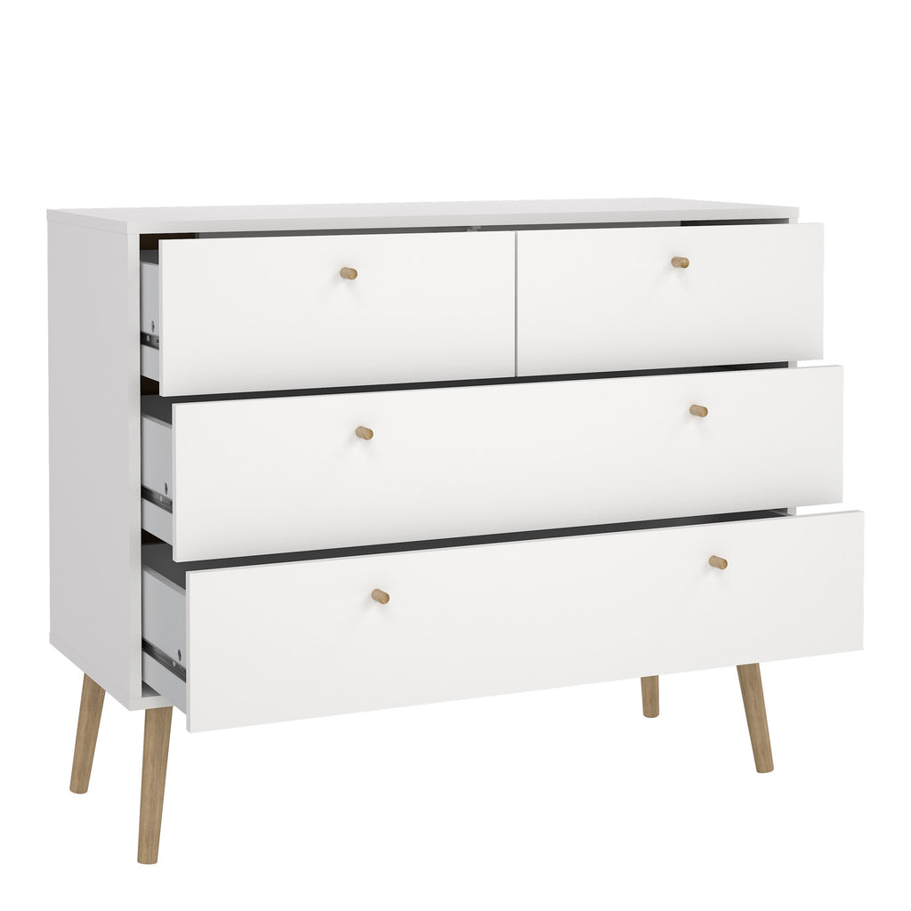 Carlisle Chest 2 + 2 Drawers White