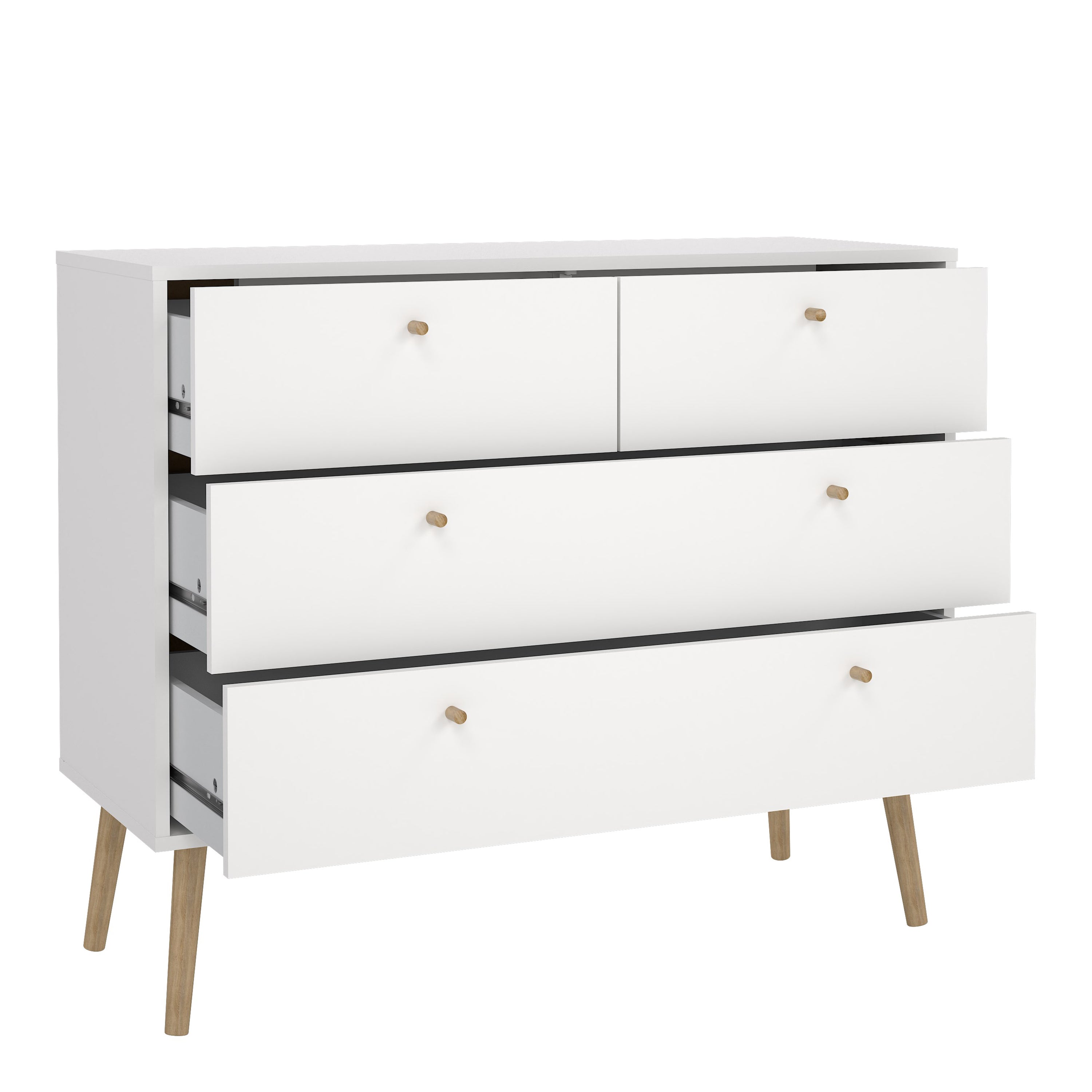 Carlisle Chest 2 + 2 Drawers White