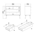 Carlisle Chest 2 + 2 Drawers Dark Grey