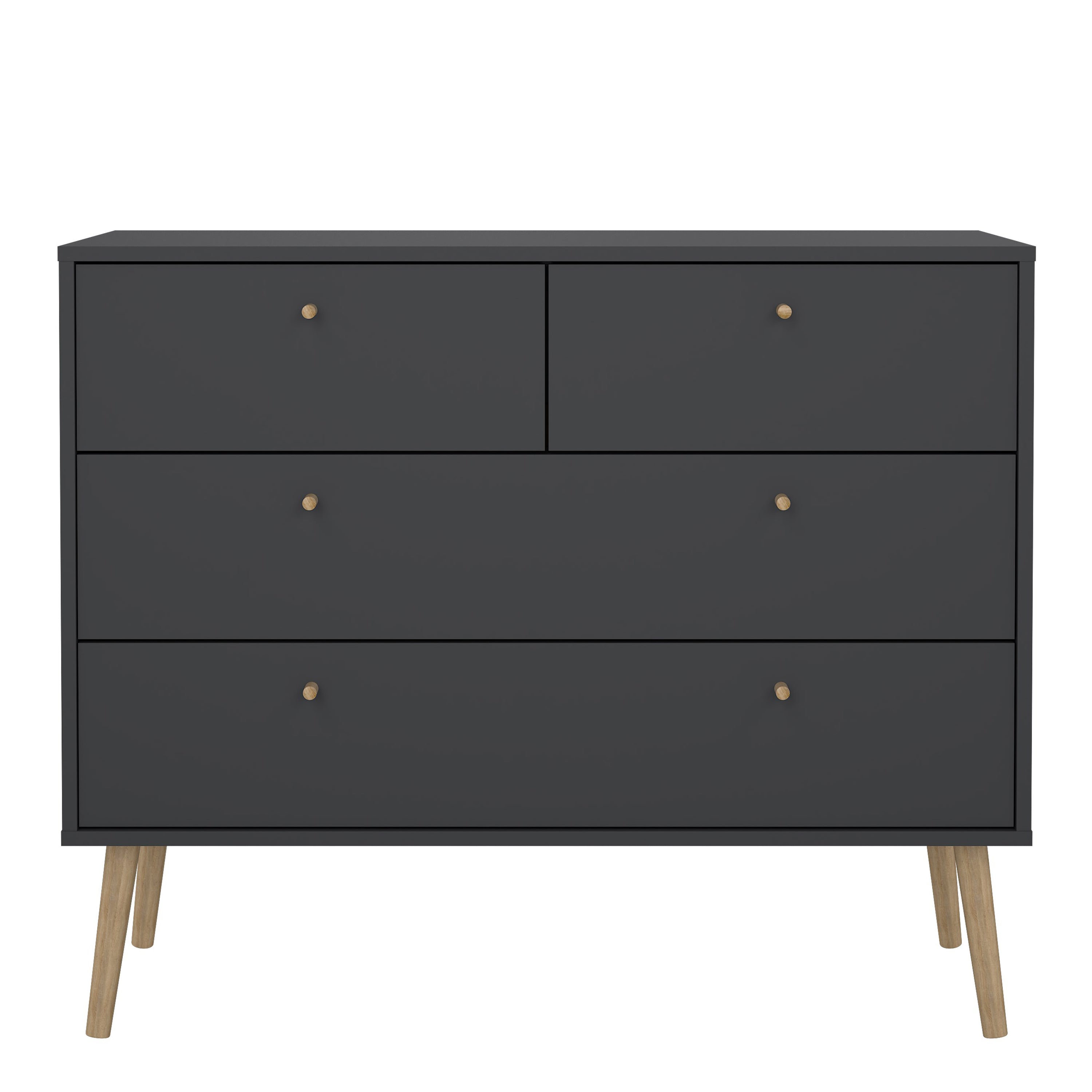 Carlisle Chest 2 + 2 Drawers Dark Grey
