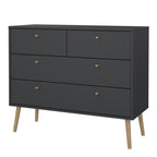 Carlisle Chest 2 + 2 Drawers Dark Grey