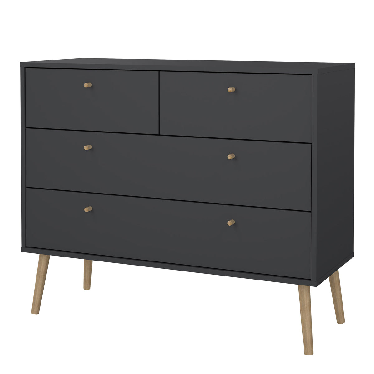 Carlisle Chest 2 + 2 Drawers Dark Grey