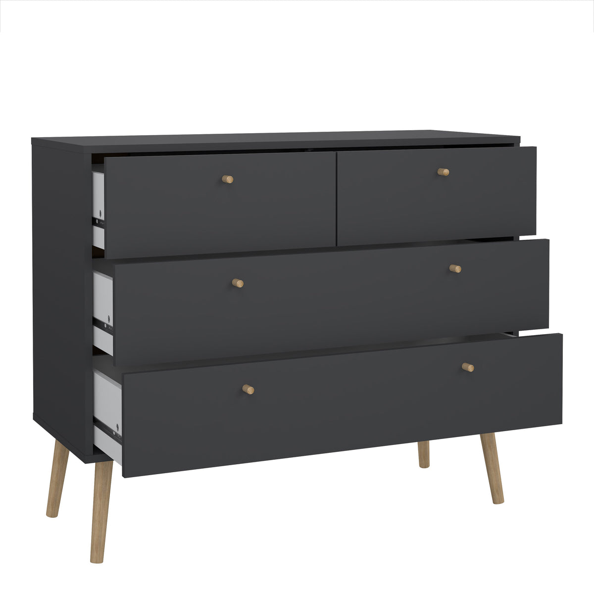 Carlisle Chest 2 + 2 Drawers Dark Grey