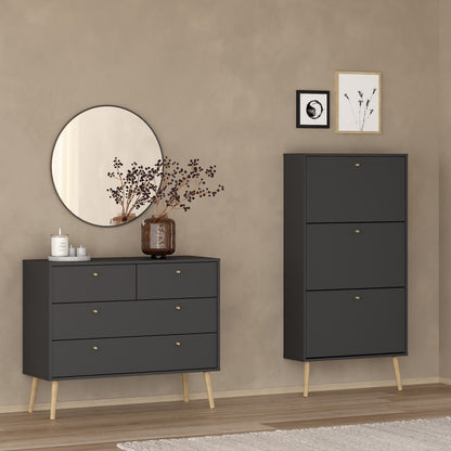 Carlisle Chest 2 + 2 Drawers Dark Grey
