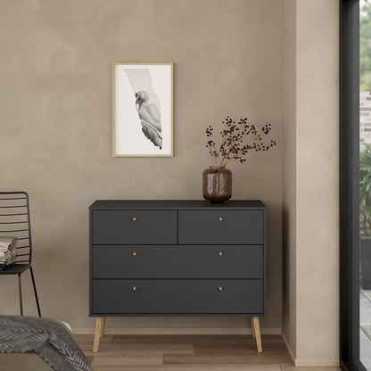Carlisle Chest 2 + 2 Drawers Dark Grey