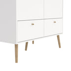 Carlisle Wardrobe with 2 Doors + 2 Drawers White