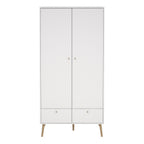 Carlisle Wardrobe with 2 Doors + 2 Drawers White