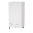 Carlisle Wardrobe with 2 Doors + 2 Drawers White