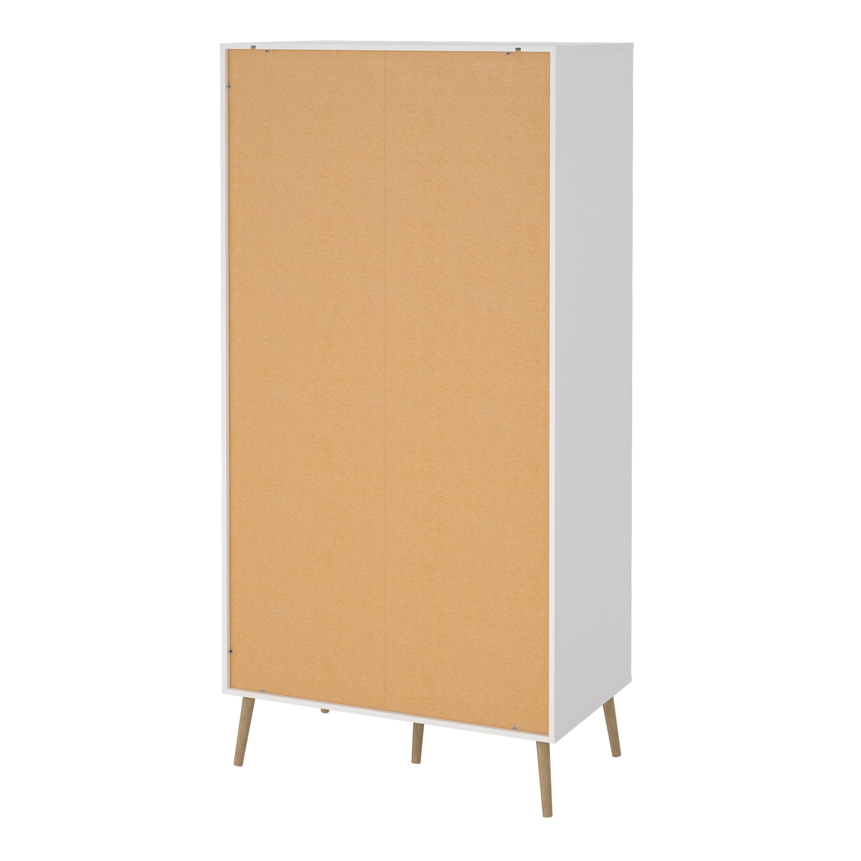 Carlisle Wardrobe with 2 Doors + 2 Drawers White