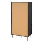 Carlisle 2 Doors 2 Drawer Wardrobe Dark Grey